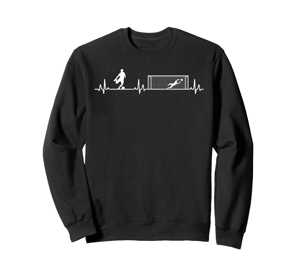 Heartbeat Soccer Players And Sweatshirt - Casual Everyday Wear for Adults