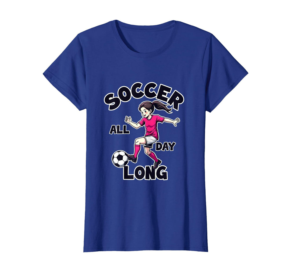 Soccer All Day Long 10Th Birthday T-Shirt - Casual Everyday Wear Men Women