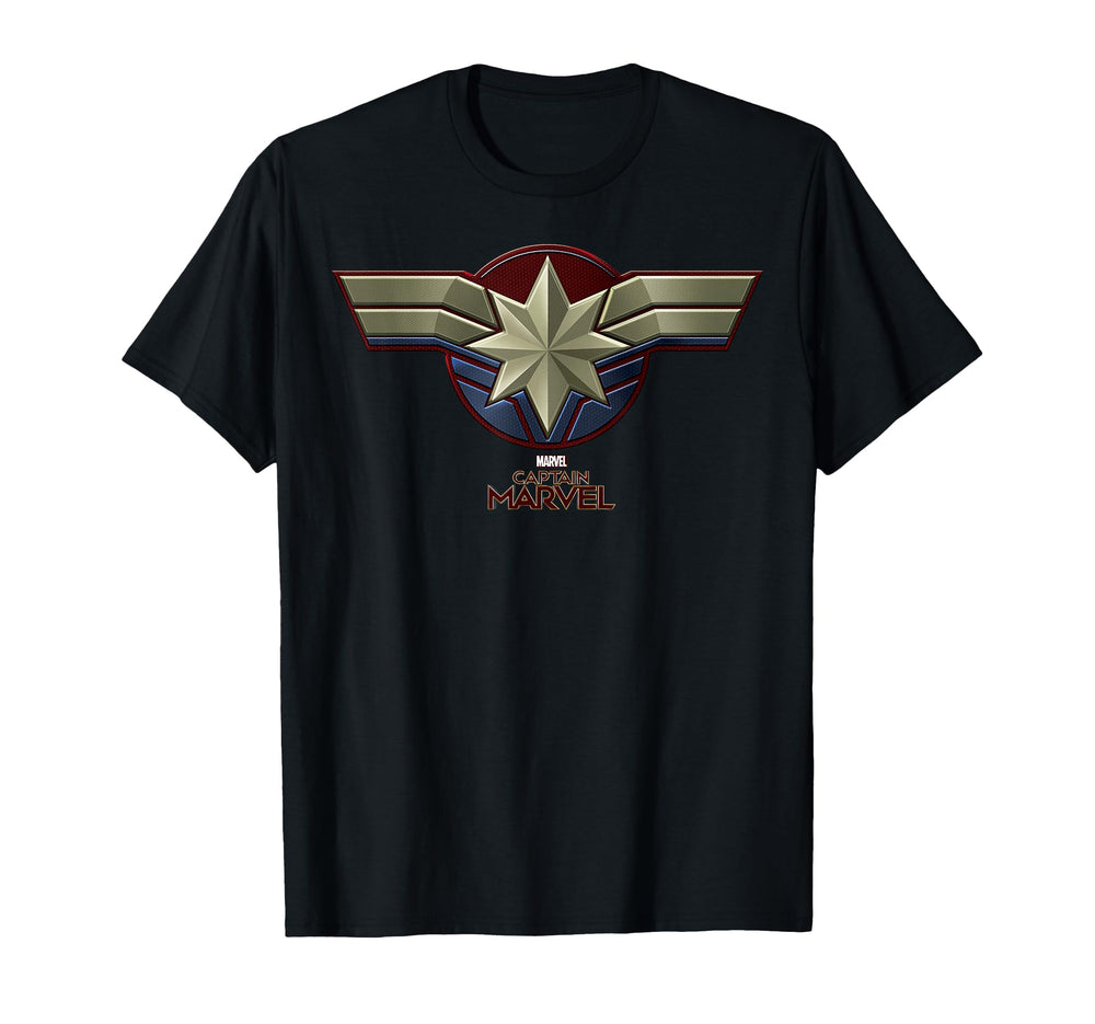 Marvel Captain Marvel Movie Chest Symbol T-Shirt - Graphic Print for Adults