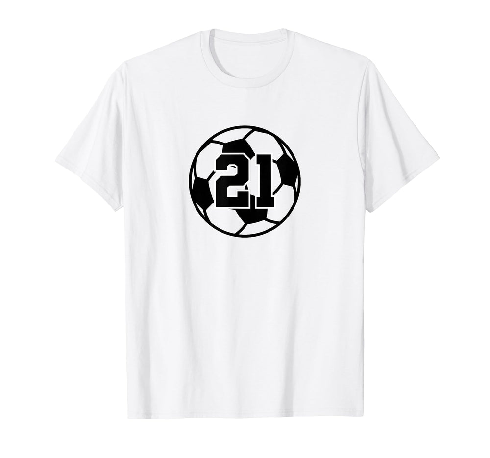 Number 21 Soccer T-Shirt - Graphic Print Men Women