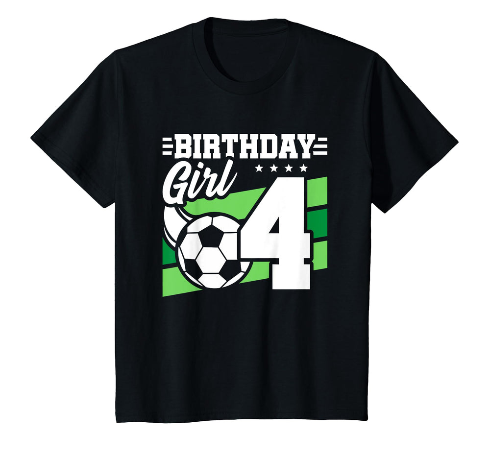 Soccer Birthday Party 4 Year Old 4Th T-Shirt - Fun Novelty Design Unisex