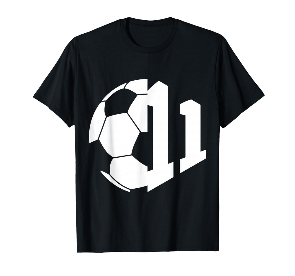 Number 11 Years Soccer 11Th Birthday T-Shirt - Trendy Graphic for Adults