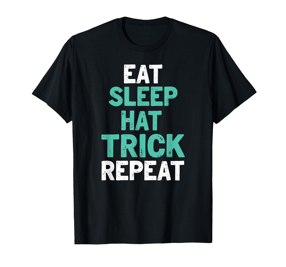 Soccer Eat Sleep Hat Trick Repeat Ice T-Shirt - Unique Graphic Men Women