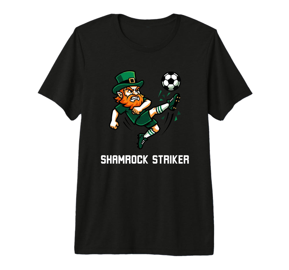 Shamrock Striker Leprechaun Soccer St T-Shirt - Streetwear Style Unisex
