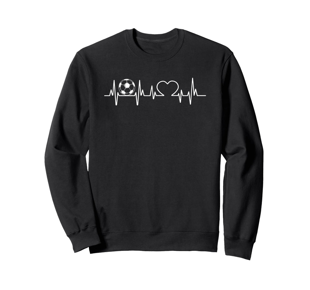 Soccer Heartbeat Love Passion Sweatshirt - Aesthetic Graphic Men Women