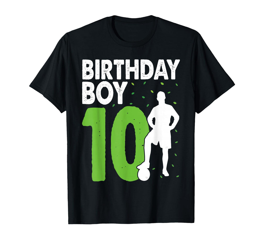10 Year Old Soccer Birthday Party T-Shirt - Fun Novelty Design Unisex
