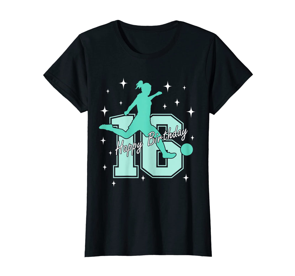 16Th Birthday Soccer Playing T-Shirt - Novelty Apparel Unisex