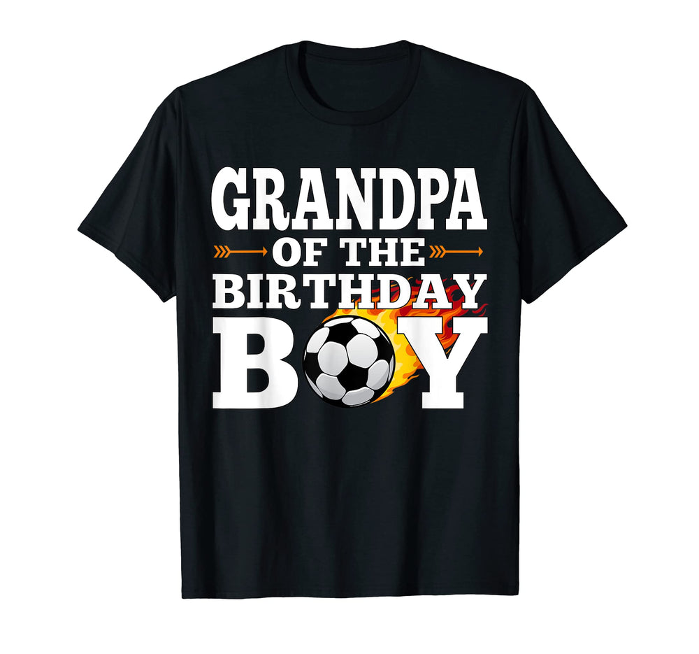 Grandpa Birthday Soccer Matching Family T-Shirt - Fun Novelty Design Unisex