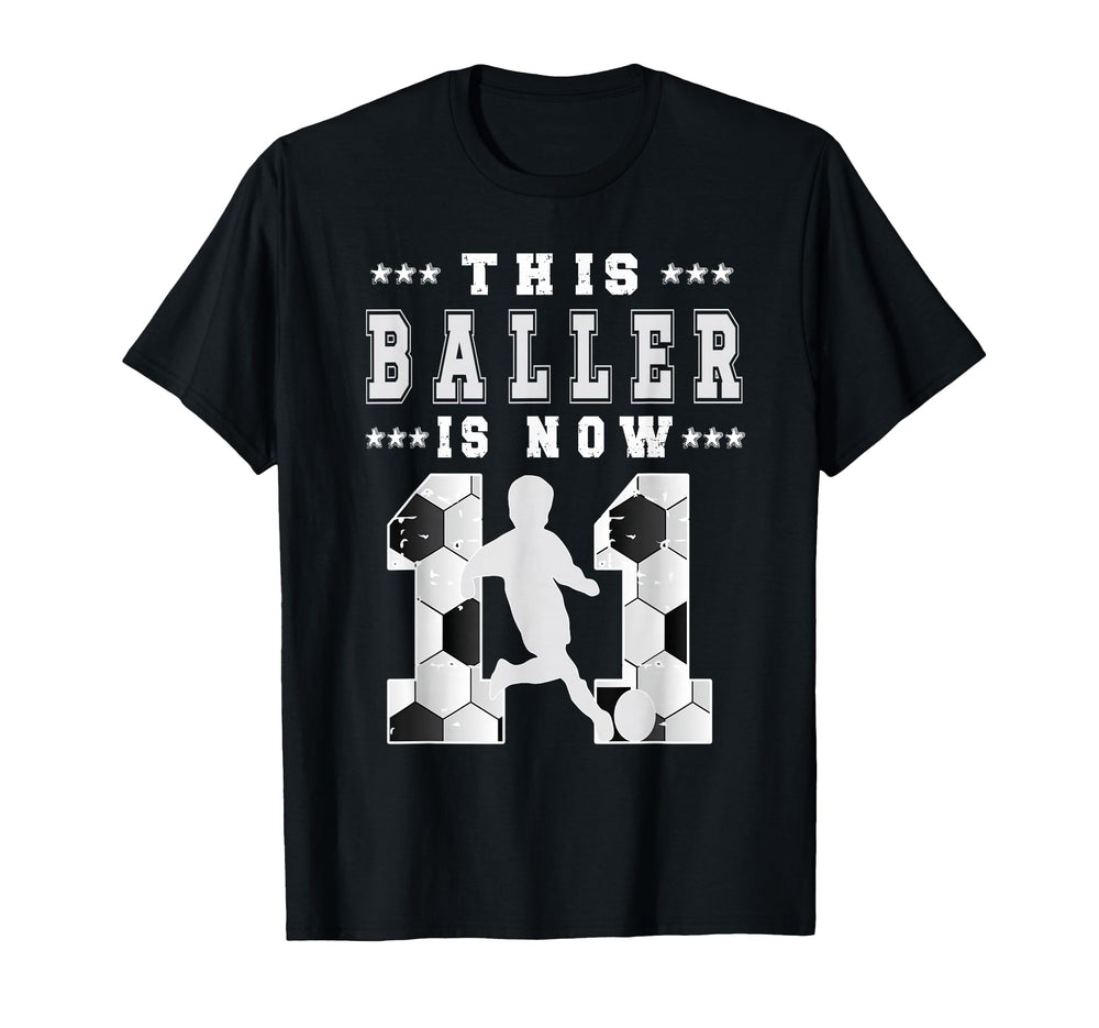 11Th Birthday Soccer Eleven Year Old T-Shirt - Unique Graphic Unisex
