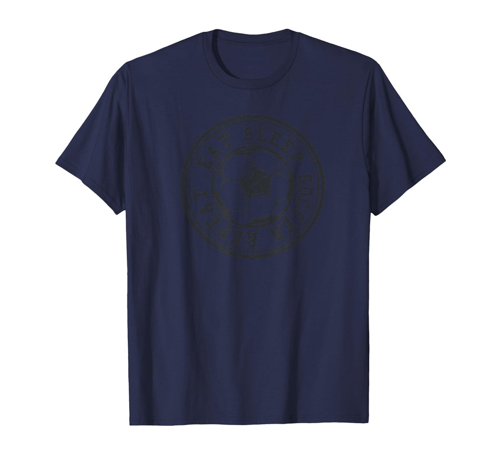 Eat Sleep Soccer Repeat Soccer Sports T-Shirt - Trendy Graphic Unisex