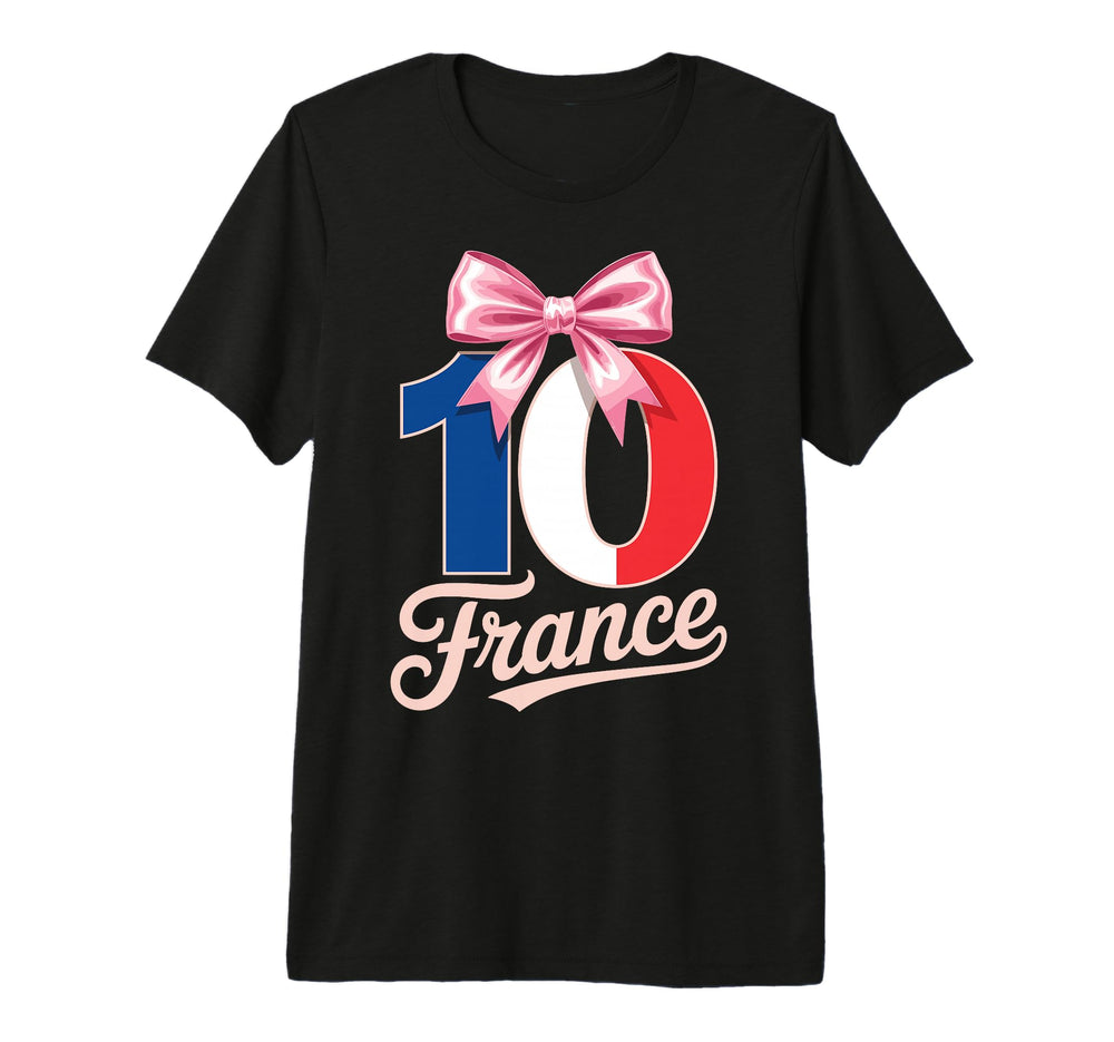 10 France Birthday Number 10 Soccer T-Shirt - Fun Novelty Design Unisex