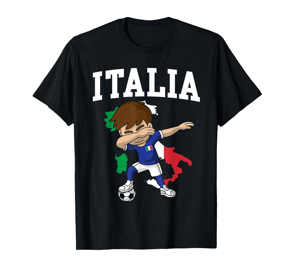 Italia Soccer Italian Italy Flag Map T-Shirt - Minimalist Print Men Women