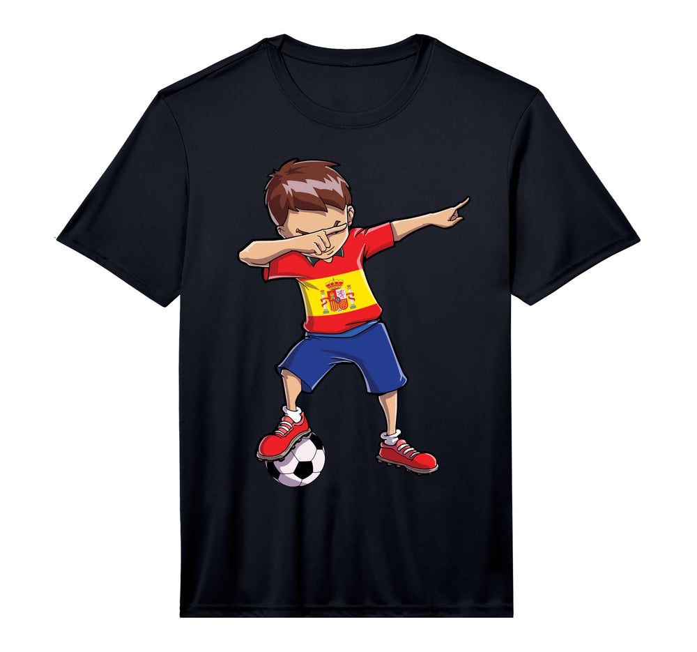 Dabbing Soccer Spain Spanish Football T-Shirt - Novelty Apparel for Adults
