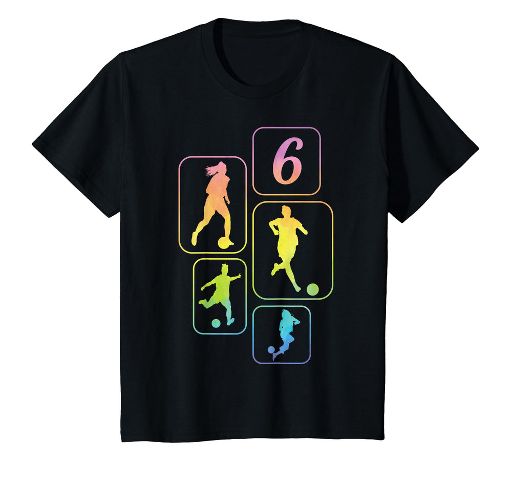6Th Birthday Soccer Player Football T-Shirt - Minimalist Print for Adults