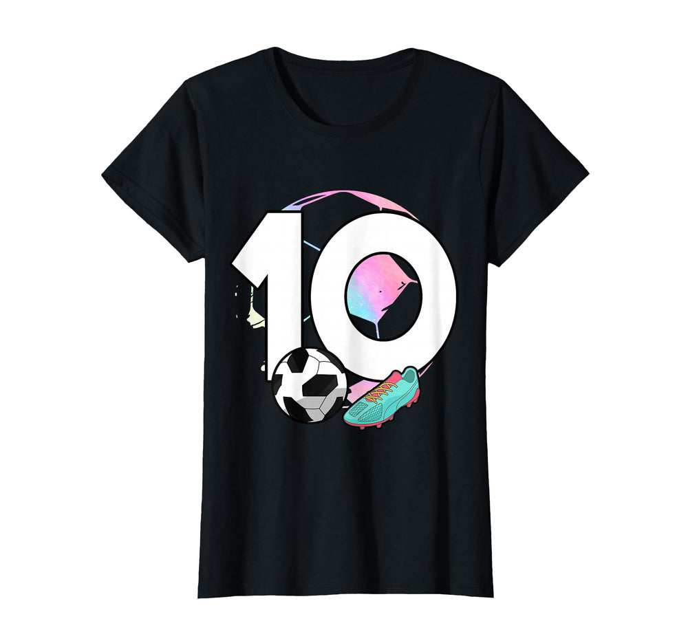 10Th Birthday Soccer Player Football T-Shirt - Novelty Apparel Men Women