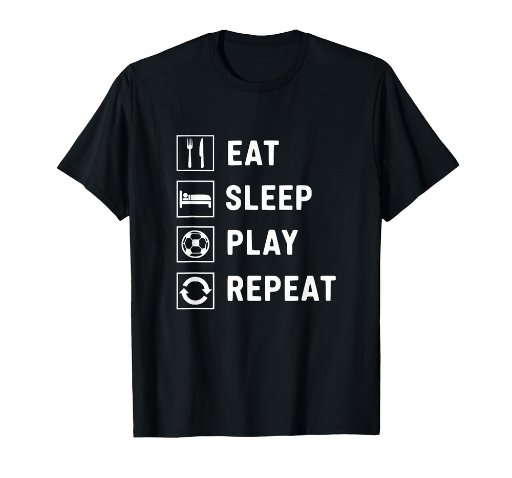 Eat Sleep Play Repeat T-Shirt - Minimalist Print for Adults