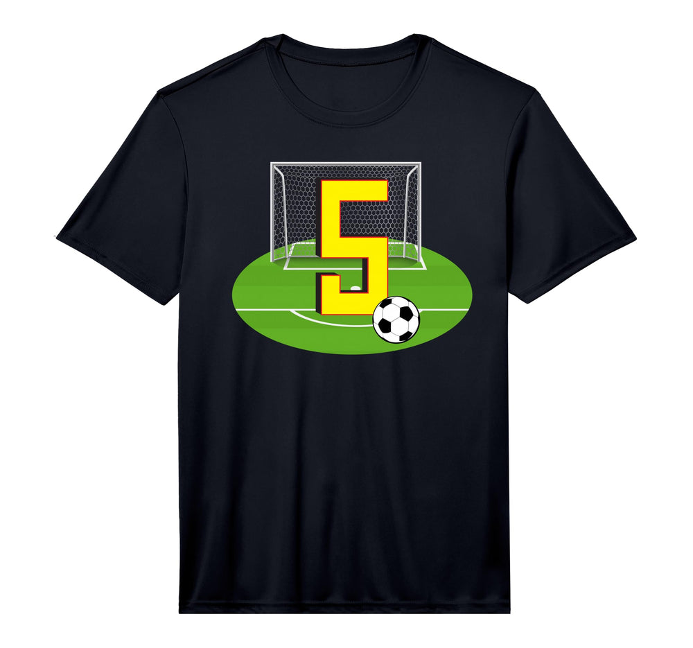 Number 5 5Th Birthday Soccer 5 T-Shirt - Aesthetic Graphic for Adults