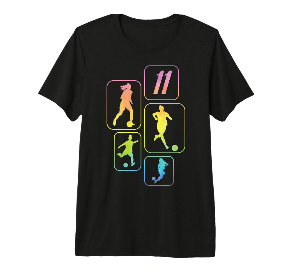 11Th Birthday Soccer Player Football 11 T-Shirt - Trendy Graphic Unisex