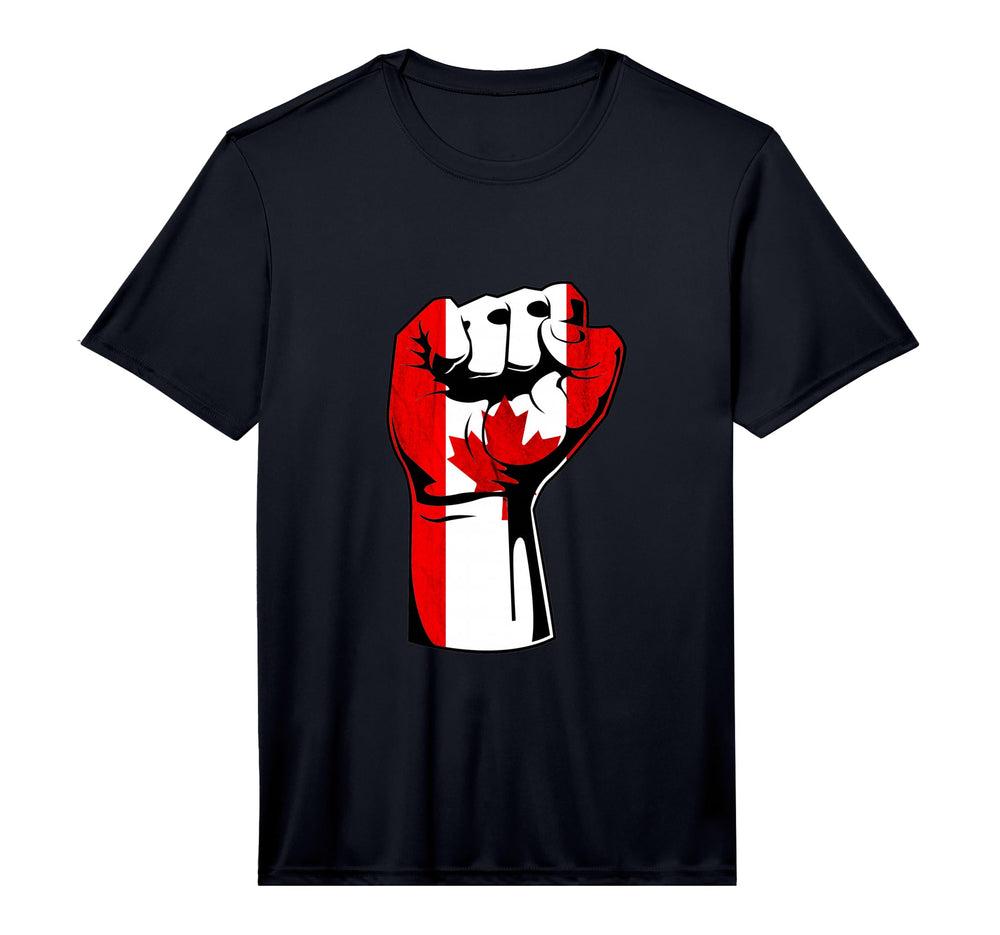 Canada Flag Maple Leaf Handfist Power T-Shirt - Streetwear Style Unisex