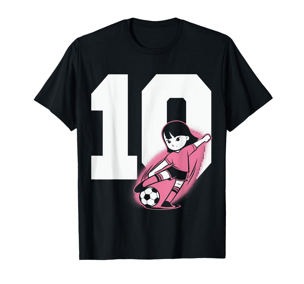 10 Soccer Birthday Gift Soccer T-Shirt - Casual Everyday Wear Men Women