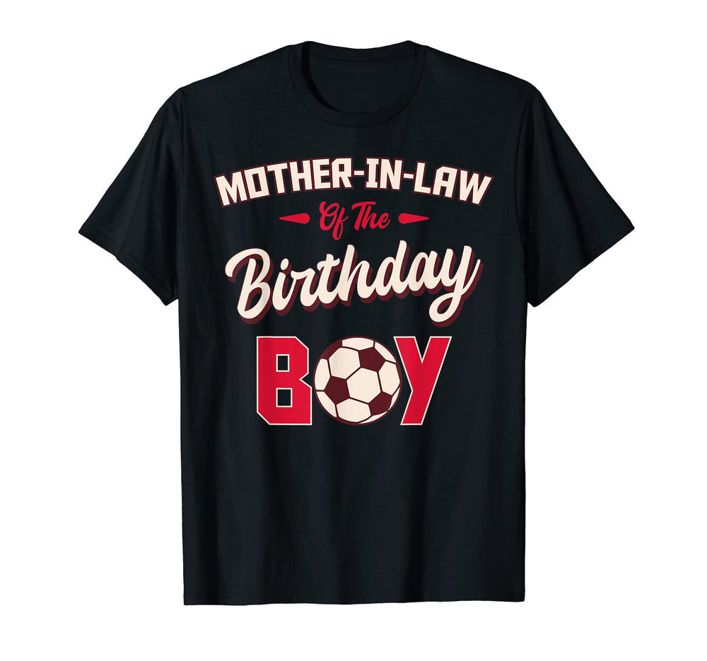 Mother Law Birthday Soccer Player Bday T-Shirt - Graphic Print for Adults