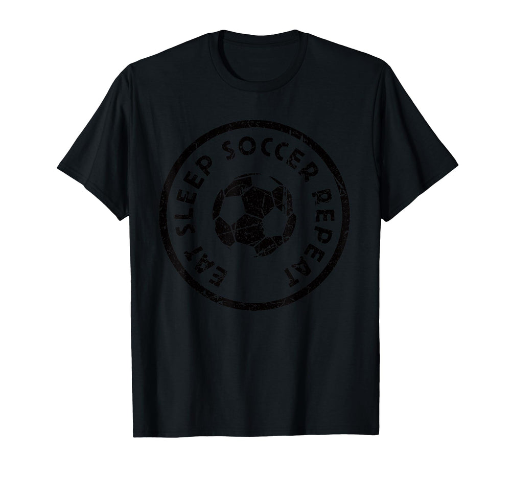 Eat Sleep Soccer Repeat Player T-Shirt - Novelty Apparel for Adults