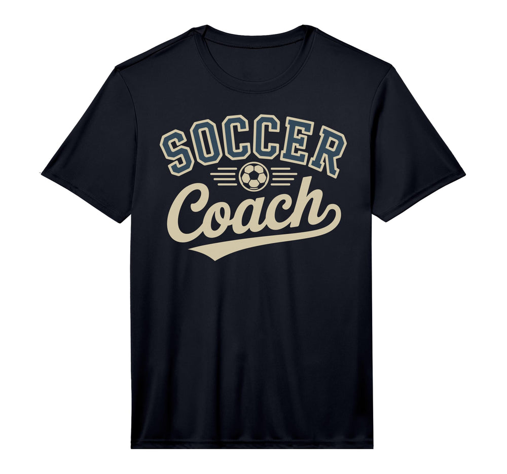 Mens Soccer Coach Performance T-Shirt - Trendy Graphic Men Women