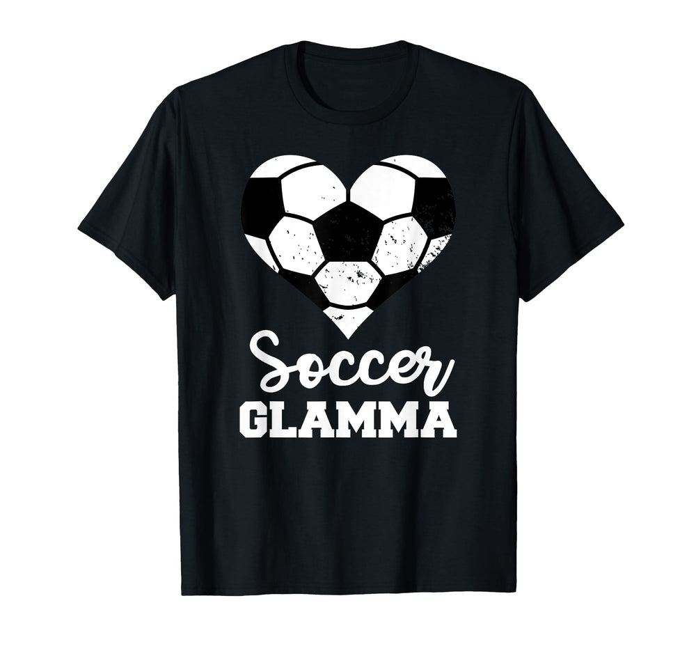 Soccer Glamma Funny Soccer Heart Grandma T-Shirt - Streetwear Style Unisex