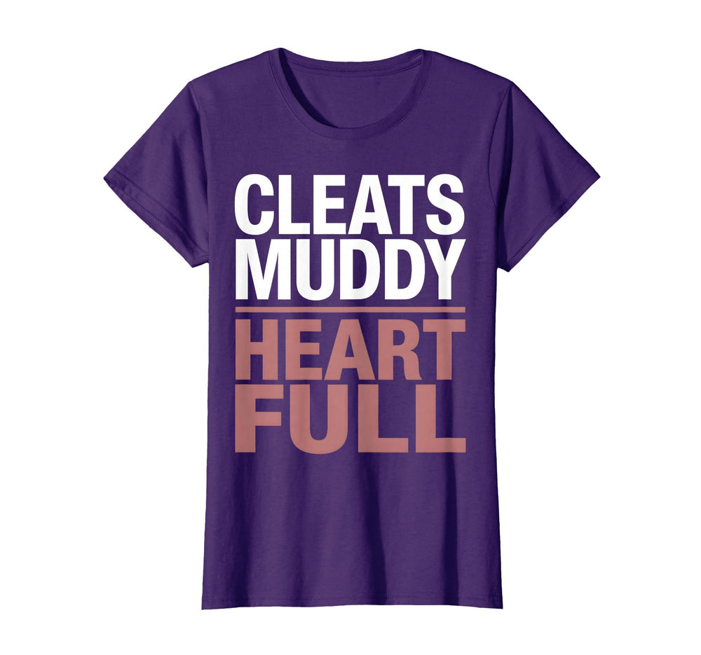 Cleats Muddy Heart Full Soccer Mom T-Shirt - Custom Art Print Men Women