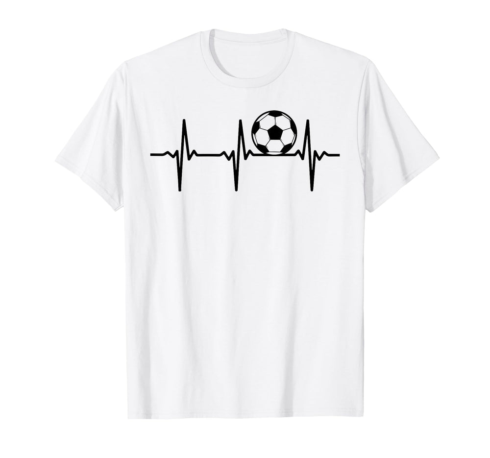 Soccer Heartbeat Soccer Ball Soccer Player T-Shirt - Graphic Print Unisex