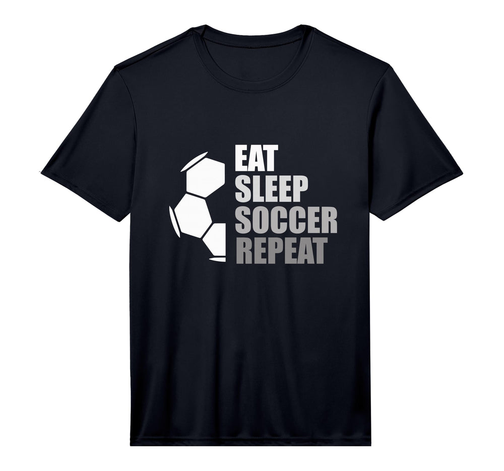Eat Sleep Soccer Repeat Funny Soccer T-Shirt - Aesthetic Graphic Men Women