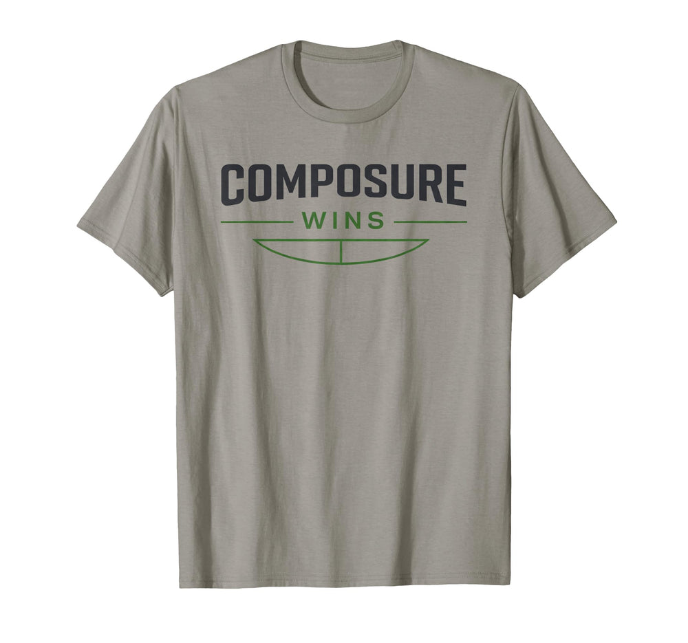 Composure Wins Soccer Coach Mindset T-Shirt - Minimalist Print for Adults