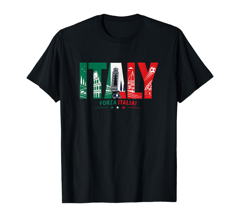 Italy Soccer Support Italia Football T-Shirt - Novelty Apparel for Adults