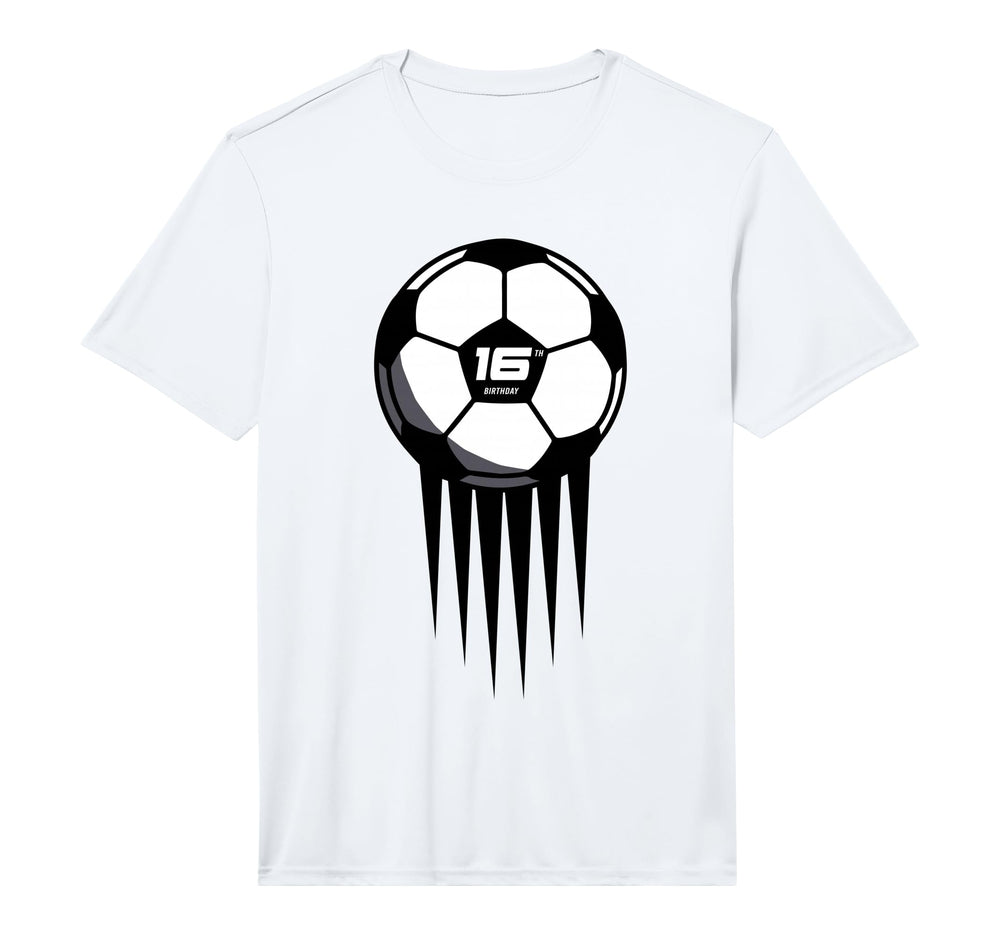 16Th Birthday Soccer 16 Years Old T-Shirt - Novelty Apparel for Adults