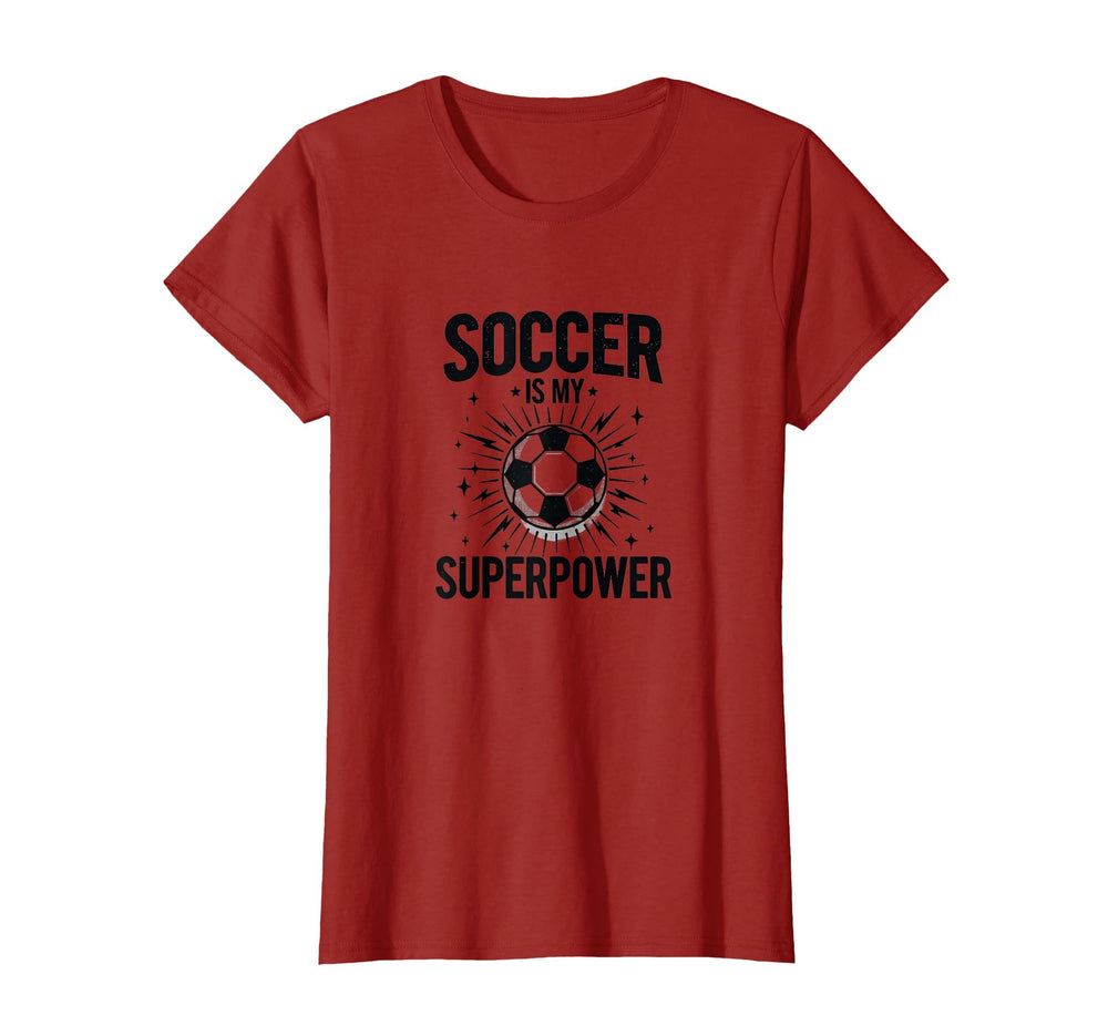 Soccer Is My Superpower Athletic T-Shirt - Novelty Apparel Unisex