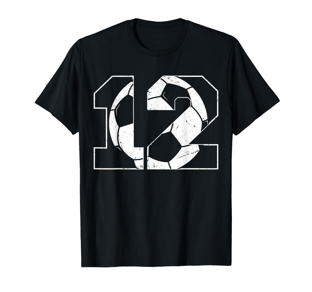 12Th Birthday Soccer Player Football T-Shirt - Trendy Graphic for Adults