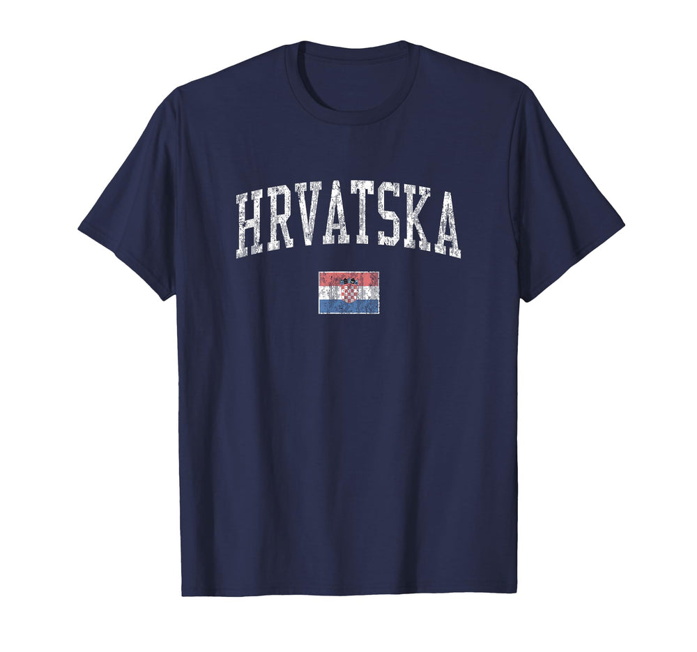 Croatia Sports Croatian Flag T-Shirt - Novelty Apparel for Adults