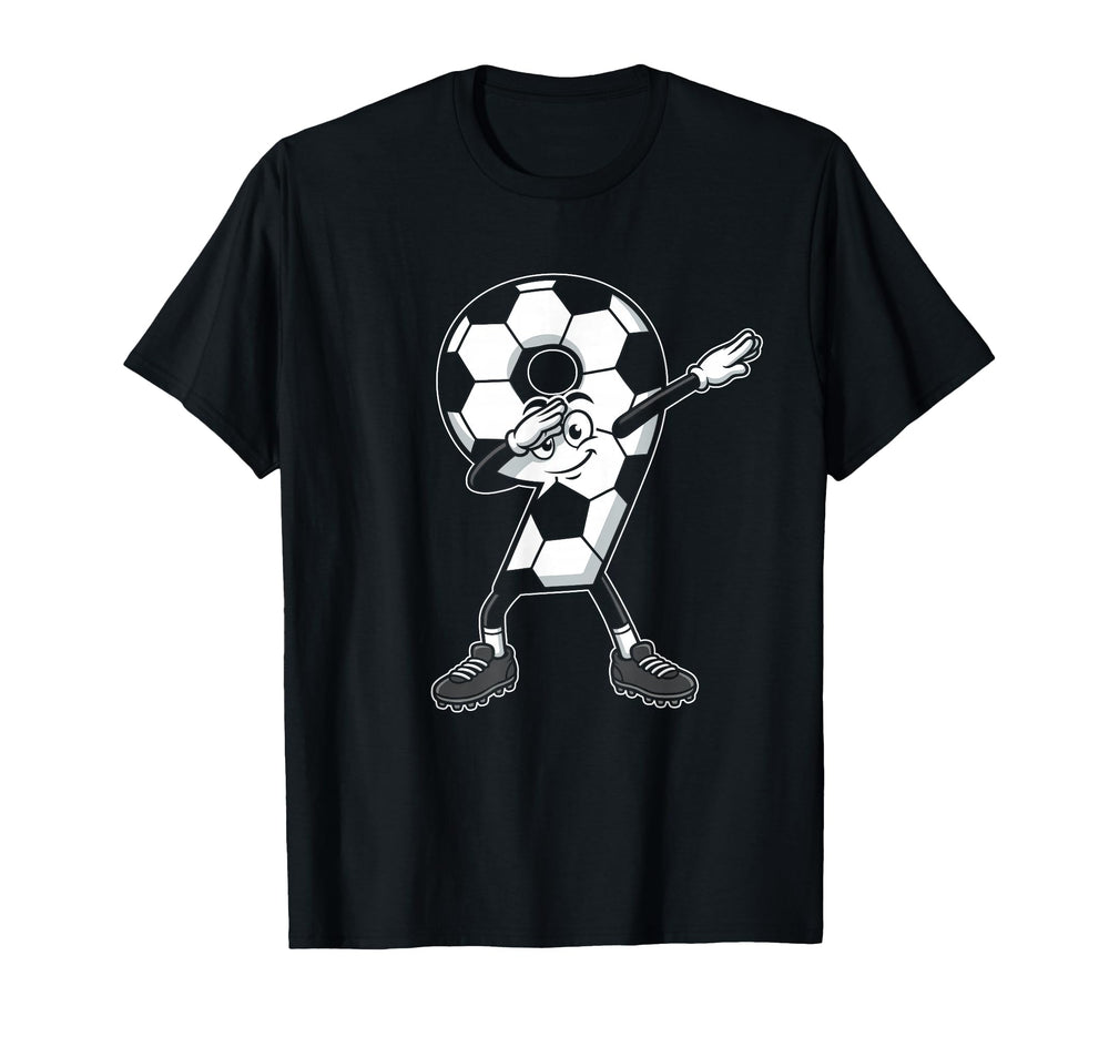 9Th Birthday 9 Year Old Soccer T-Shirt - Custom Art Print Men Women