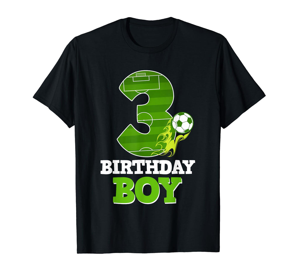 Happy 3Rd Birthday Soccer Lover 3 Yrs Old B T-Shirt - Graphic Print Unisex