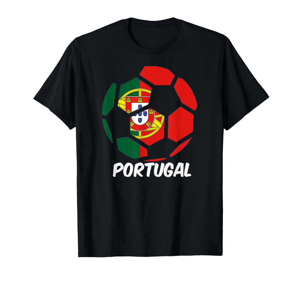Portugal Soccer Ball Flag Futbol T-Shirt - Trendy Graphic Unisex