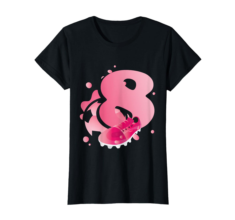 8Th Birthday Soccer Player Football T-Shirt - Aesthetic Graphic Men Women