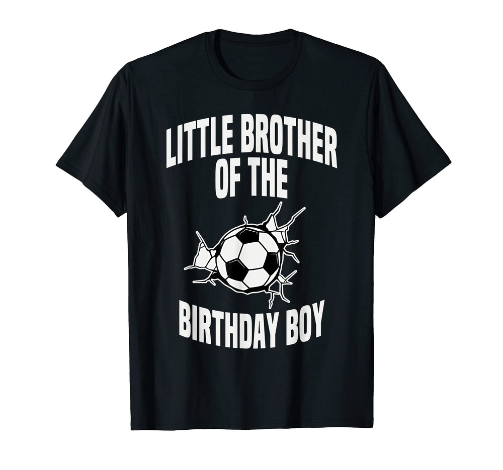 Little Brother Birthday Soccer Team Bday T-Shirt - Unique Graphic Unisex
