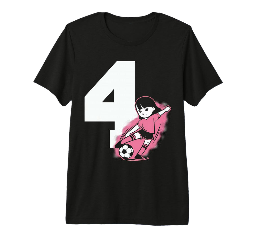 4 Soccer Birthday Gift Soccer Fan T-Shirt - Streetwear Style for Adults