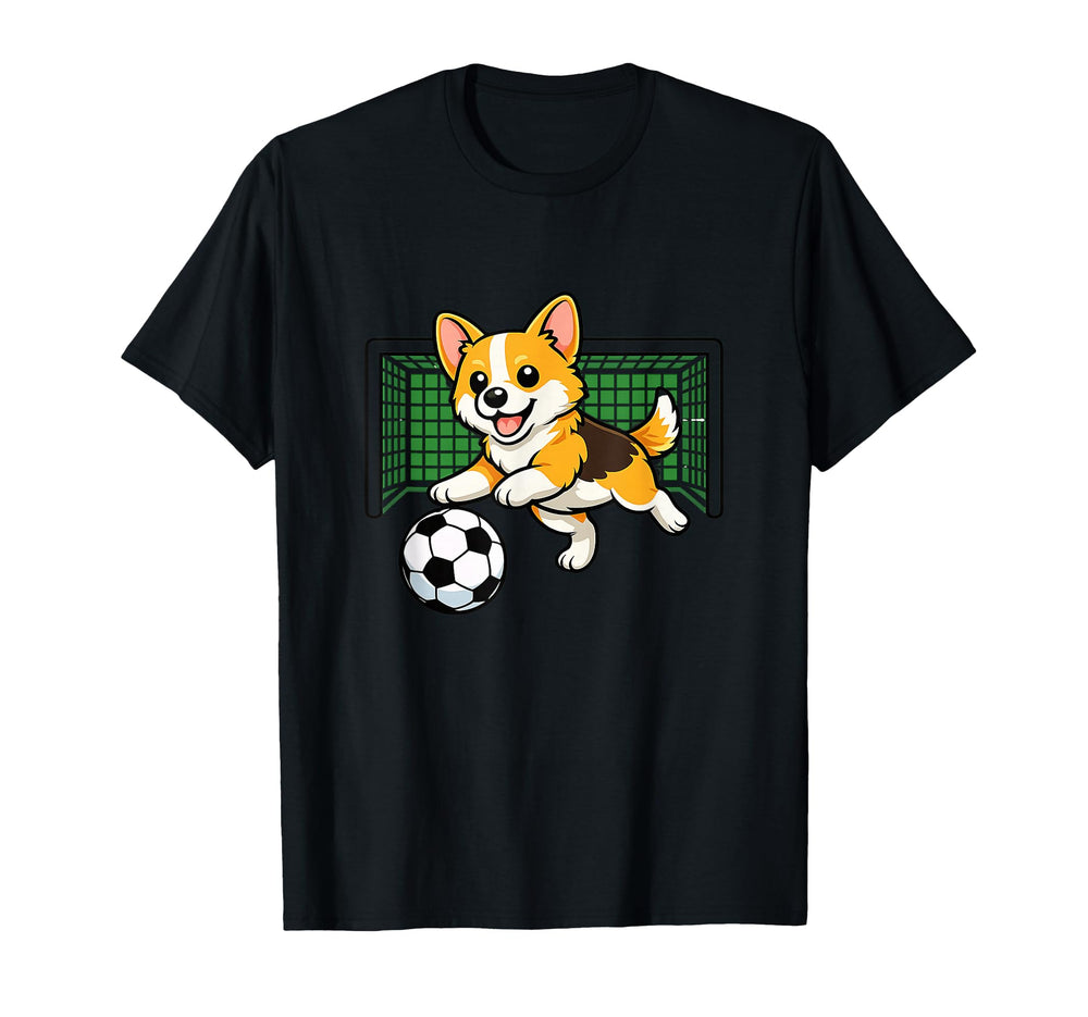 Goalkeeper Puppy Pembrokes Welsh Corgis T-Shirt - Graphic Print Unisex