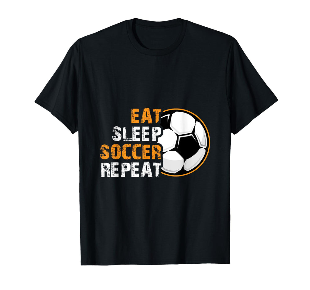 Football Player Jersey Eat Sleep T-Shirt - Casual Everyday Wear Men Women