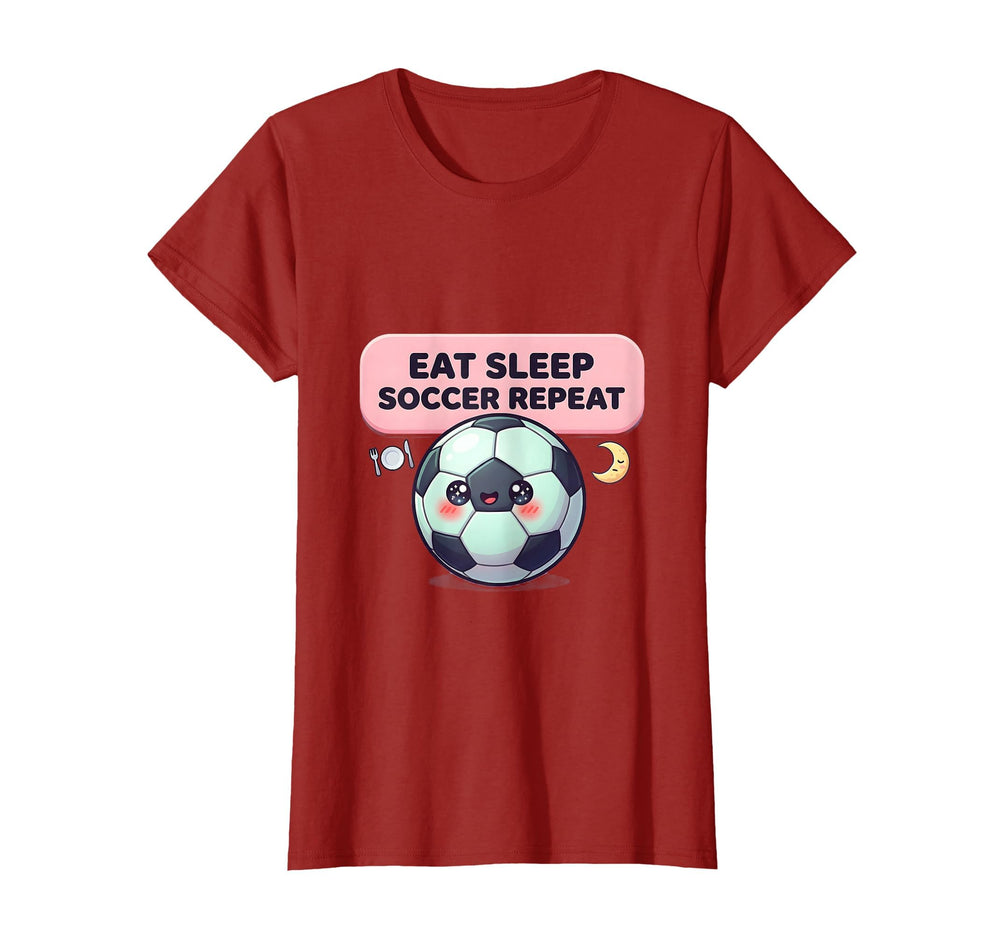 Eat Sleep Soccer Repeat Soccer Mom T-Shirt - Casual Everyday Wear Men Women