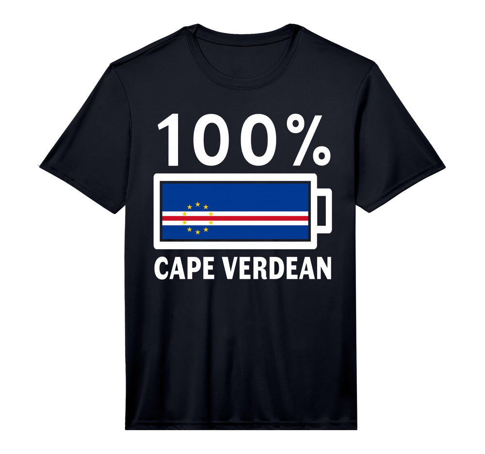 Cape Verde Flag 100 Cape Verdean T-Shirt - Custom Art Print Men Women