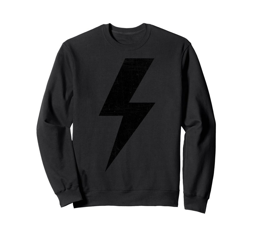 Bolt Lightning Black Team Sweatshirt - Streetwear Style for Adults