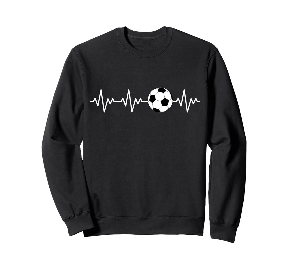 Heartbeat Soccer Sweatshirt - Fun Novelty Design Unisex