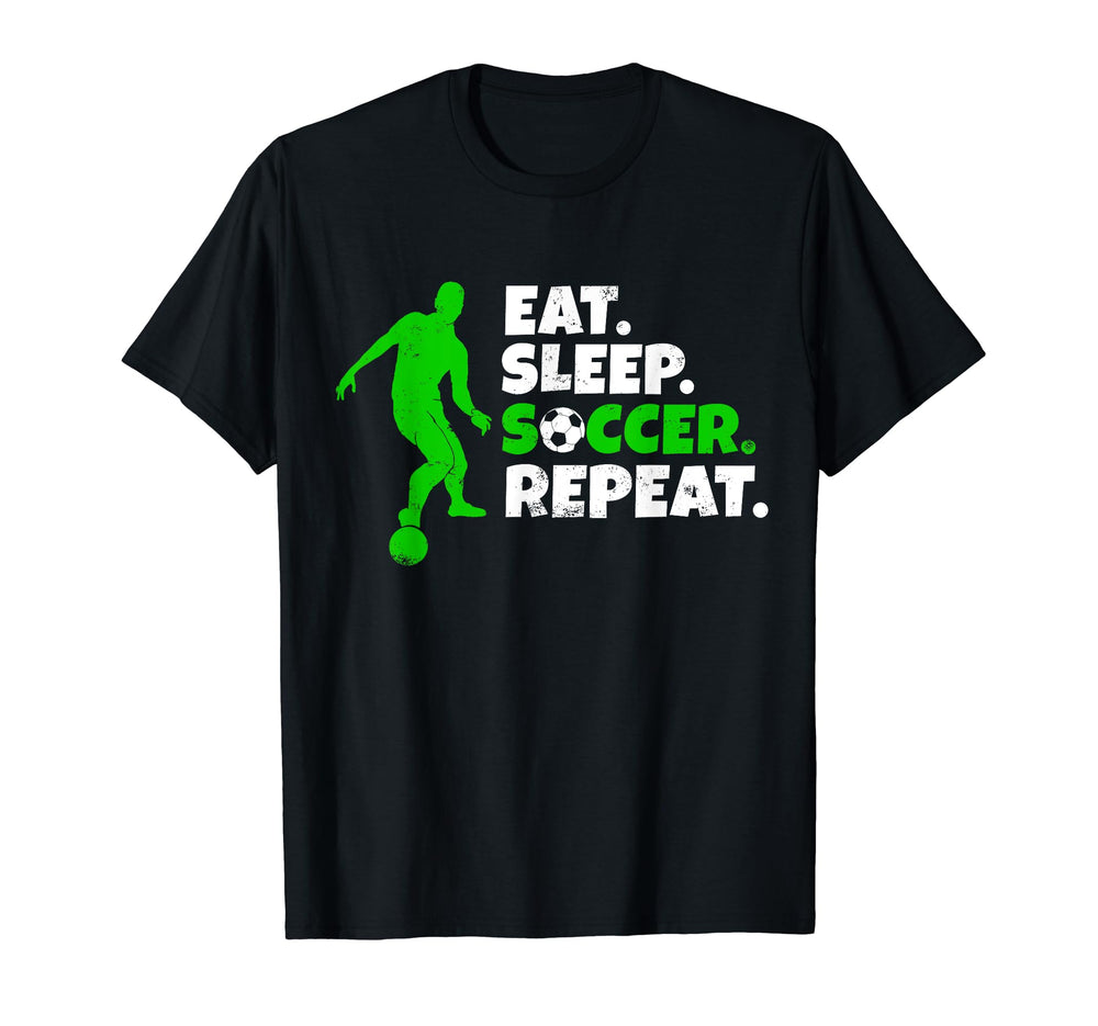 Eat Sleep Soccer Repeat Goalie T-Shirt - Fun Novelty Design Men Women